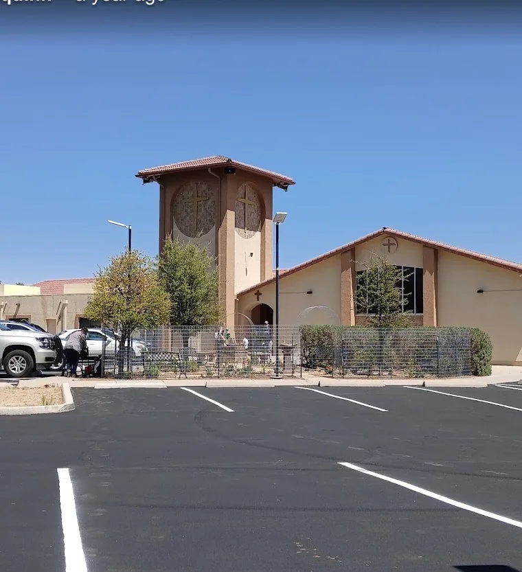 Front entrance of Immanuel Lutheran Church on S. Coronado Drive in Sierra Vista, Arizona